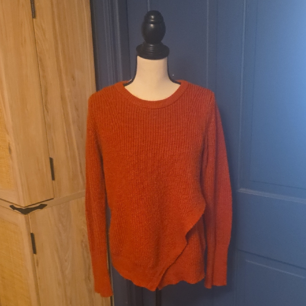 Buy 2 Get 1 Free Banana Republic Women's Burnt Orange Asymmetrical Sweater Small